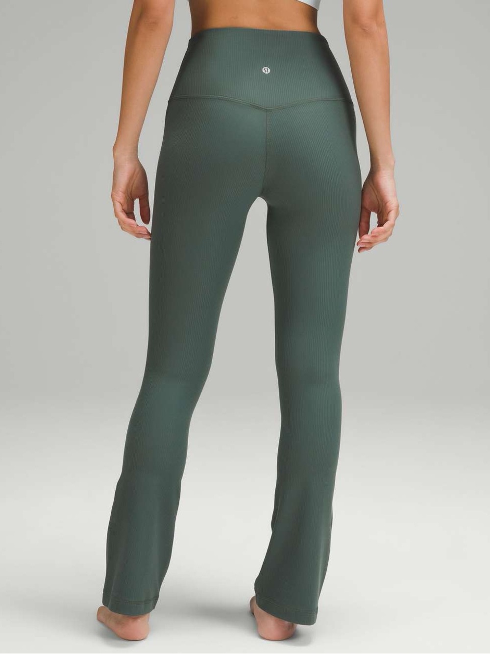 59. Lululemon Align Ribbed Mini-Flared Pant *Extra Short Dark Forest